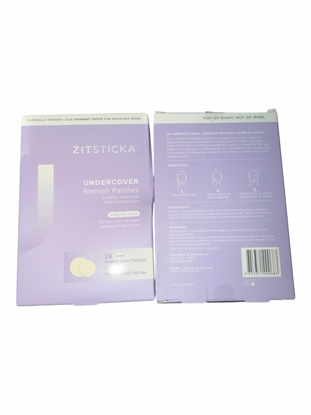 NIB ZitSticka UNDERCOVER Blemish Patches - Hydrocolloid Acne Patches